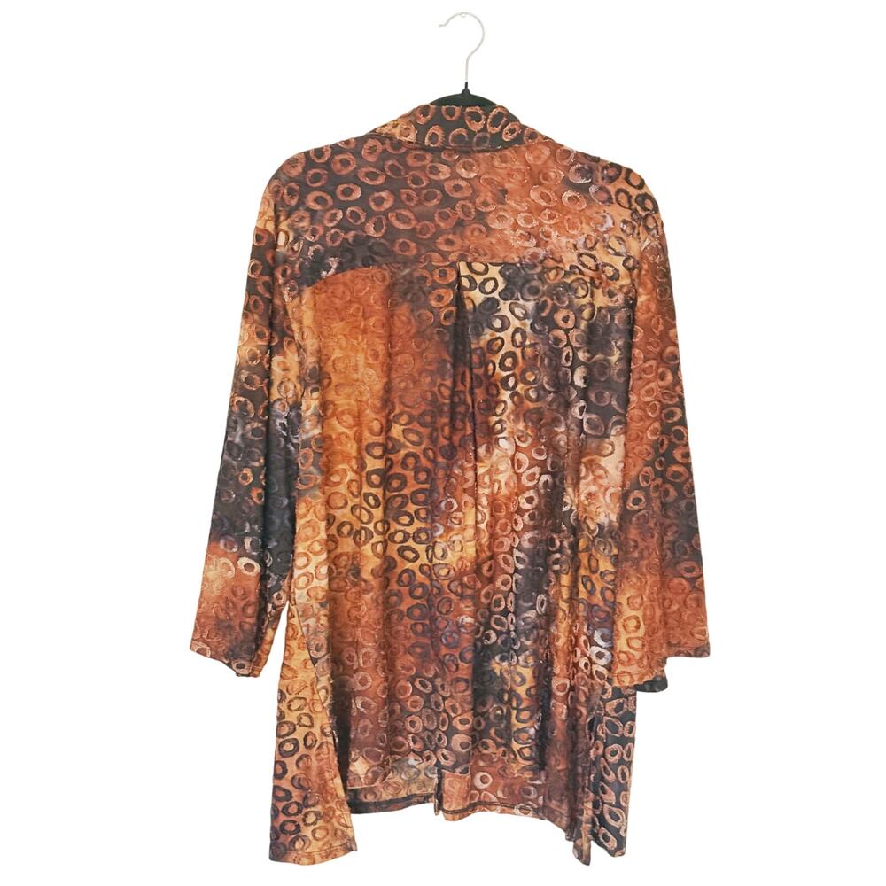 Ruby Rd Mystical Jacquard Button Front Shirt 3x B… - image 3